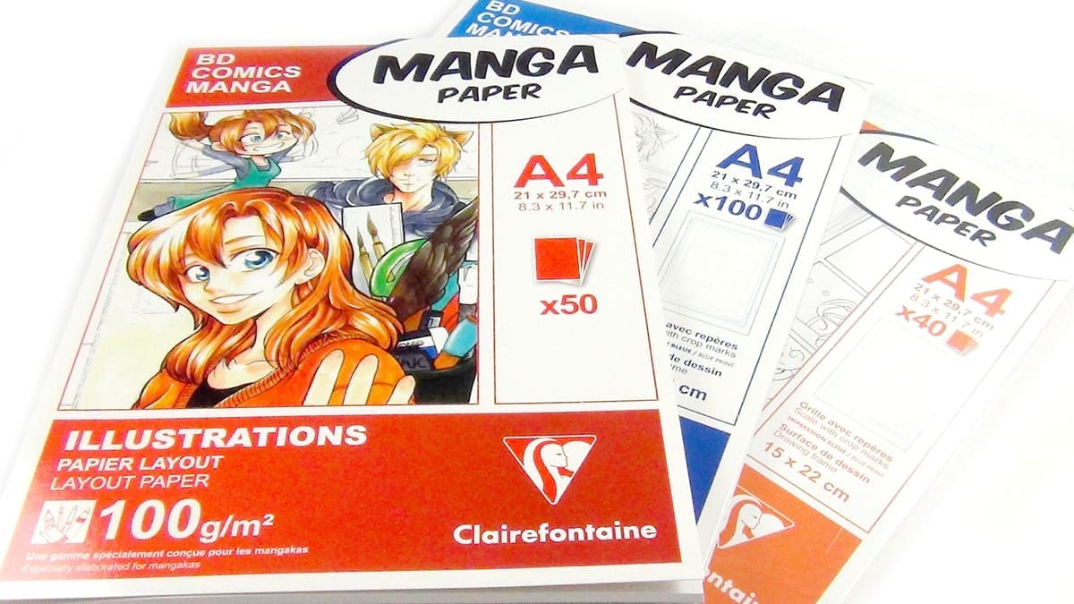 Papier layout manga - 40 feuilles, format A4